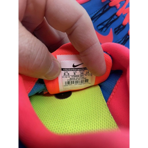 Nike Free 5.0 Blue Pink Running Shoes 579959-464 Sneakers Mens Size 6.5 Clean! main image 6